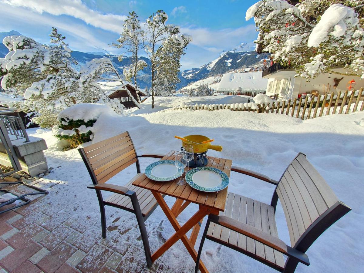 Mom - Alpine Boutique Apartments, Chalet Fagus, Terrace Studio Grindelwald Exterior foto